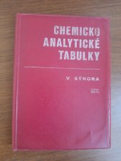 kniha Chemickou analytické tabulkyp, SNTL 1976