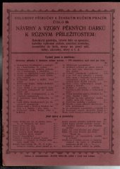 kniha Návrhy a vzory pěkných dárků k různým příležitostem, A. Holub 1926