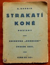 kniha Strakatí koně povídky, [Rudolf Hudec] 1922