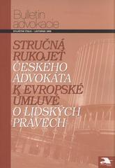 kniha Stručná rukojeť českého advokáta k Evropské úmluvě o lidských právech, Česká advokátní komora 2013