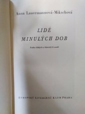 kniha Lidé minulých dob Kniha lidských a básnických osudů, Evropský literární klub 1940