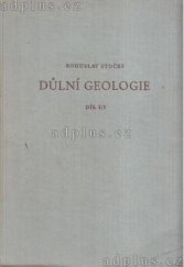 kniha Důlní geologie. Díl 1., Československá akademie věd 1954