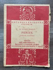 kniha Peníze lidové poučení, Státní nakladatelství 1922
