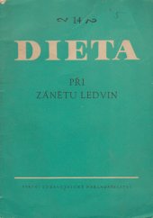 kniha Dieta při zánětu ledvin, Výzkum. úst. zdravot. osvěty 1955