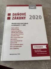 kniha Daňové zákony 2020, Sagit 2020