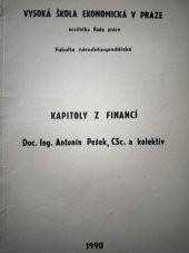 kniha Kapitoly z financí, Vysoká škola ekonomická 1990