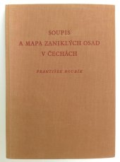 kniha Soupis a mapa zaniklých osad v Čechách, Československá akademie věd 1959