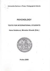 kniha Psychology texts for international students, Univerzita Karlova, Pedagogická fakulta 2009