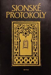 kniha Sionské protokoly Protokoly ze shromáždění sionských mudrců, Gabriel 1991