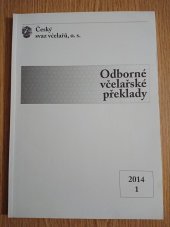 kniha Odborné včelařské překlady 2014 1, Český svaz včelařů 2014