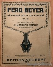 kniha Přípravná škola hry klavírní op.101., Neubert 1947