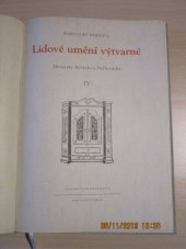 kniha Lidové umění výtvarné 4. [díl] Moravské Horácko a Podhorácko., Krajské nakladatelství 1954