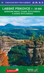 kniha Labské pískovce, cykloturistická a turistická mapa 1 : 25 000 Národní parky České Švýcarsko a Saské Švýcarsko, Geodézie On Line 2014
