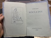 kniha Noci a sny, O.M. Štěpánek 1930