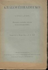 kniha Královéhradecko 1. dílu  - 1. část - místopis soudního okresu královéhradeckého., Sbor pro zpracování a vydání monografie Královéhradecka 1928