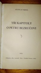 kniha Tři kapitoly o Petru Bezručovi, Moravský legionář 1934