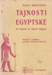 kniha Tajnosti egyptské = (A search in secret Egypt), Psyché 1937