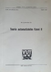 kniha Teorie automatického řízení II Určeno pro posl. fak. strojní, VUT 1986