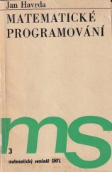 kniha Matematické programování, SNTL 1972