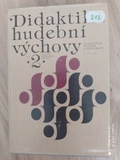 kniha Didaktika hudební výchovy na 2. stupni základní školy, SPN 1979