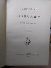 kniha Praha a Řím I Román ze století XVI., F. Topič 1926