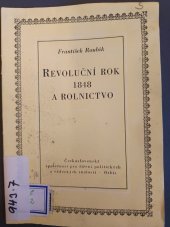 kniha Revoluční rok 1848 a rolnictvo, Orbis 1955