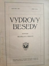 kniha Vydrovy besedy , Vydrovy továrny poživatin v Praze VIII. 1913