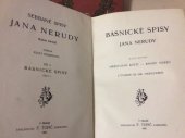 kniha Básnické spisy Jana Nerudy. Část první, - Hřbitovní kvítí., F. Topič 1907