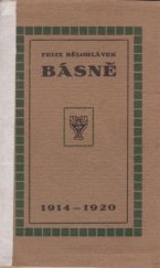 kniha Básně 1914-1920, F. Bělohlávek 1921