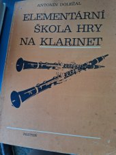 kniha Elementární škola hry na klarinet, PANTON 1982