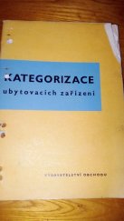 kniha Kategorizace ubytovacích zařízení, Vydavatelství obchodu 1964