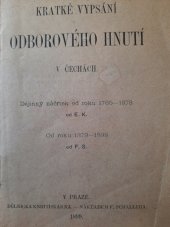 kniha Krátké vypsání odborového hnutí v Čechách, Nákladem F. Schallera 1899