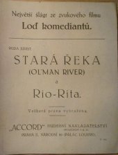 kniha Stará řeka (Ol´man river) Nejvetsi slagr ze zvukoveho filmu Lod komediantu, Accord gudebni nakladatelstvi 1900