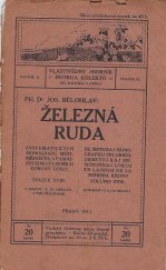 kniha Vlastivědný sborník Roč. II. Sv. 9 (18), - Železná Ruda ... - Systemat. monogr. měst, městeček a pam. míst v zemích Koruny české., Dr. Jos. Bělohlav 1911