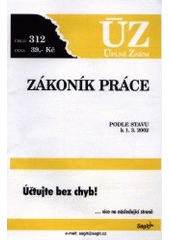 kniha Zákoník práce podle stavu k 21.1.2002., Sagit 2002