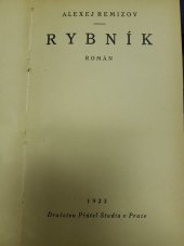 kniha Rybník román, Družstvo přátel studia 1923