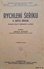 kniha Rychlení šeříku a jiných křovin podrobný návod k vypěstování a rychlení, Zahradnická bursa [Jos. Vaněk] 1923