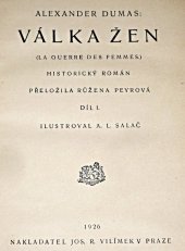 kniha Válka žen Díl první [a druhý] Historický román., E. Beaufort 1926