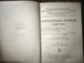 kniha Matematické a statické tabulky Díl II. statické tabulky, Česká matice technická 1947