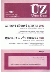 kniha Vzorový účtový rozvrh, rozvaha a výsledovka 2007 syntetické účty ke směrné účtové osnově, provázanost účtové osnovy s rozvahou a výsledovkou, Sagit 