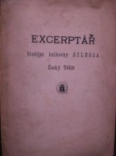 kniha Excerptář Studijní knihovny Silesia, Český Těšín, s.n. 1951