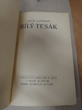 kniha Bílý tesák, Knihy dobrých autorů 1919