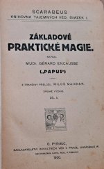 kniha Základové praktické magie. I[-II], Pyšvejc 1920