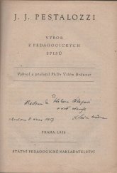 kniha Výbor z pedagogických spisů, Státní pedagogické nakladatelství 1956