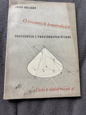 kniha O rovinných konstrukcích odvozených z prostorových útvarů, Jednota českoslov. matematiků a fysiků 1948