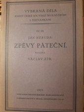 kniha Zpěvy páteční, Profesorské nakladatelství a knihkupectví 1925