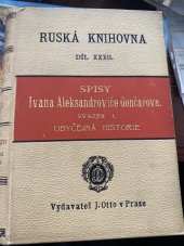kniha Obyčejná historie román, J. Otto 1900