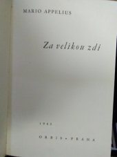 kniha Za Velikou zdí, Orbis 1943