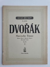 kniha Slovanské tance II pro 4 ruce, Edition Breitkopf 1950
