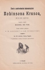 kniha Život a podivuhodná dobrodružství Robinsona Krusoe, jak je sám vypravuje, Alois Hynek 1938